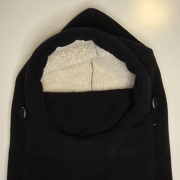 Black Fleece Ski Face Mask with Lining Size XS Unisiex - Picture 2 of 10